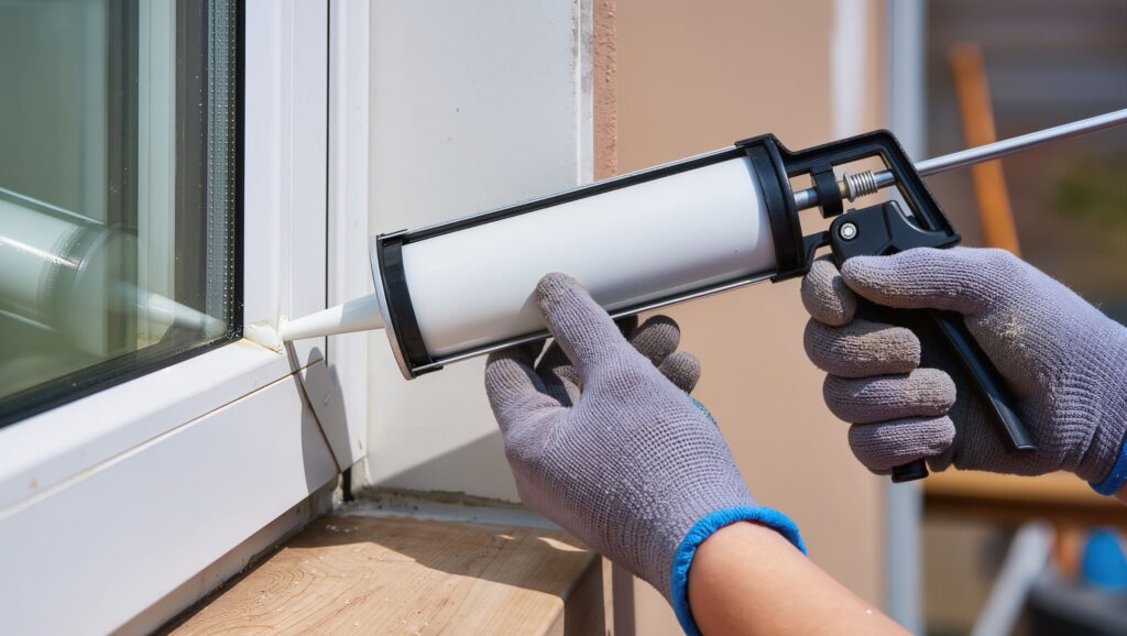 Bathtub caulk tubes — 100% silicone, siliconized latex, and hybrid sealant